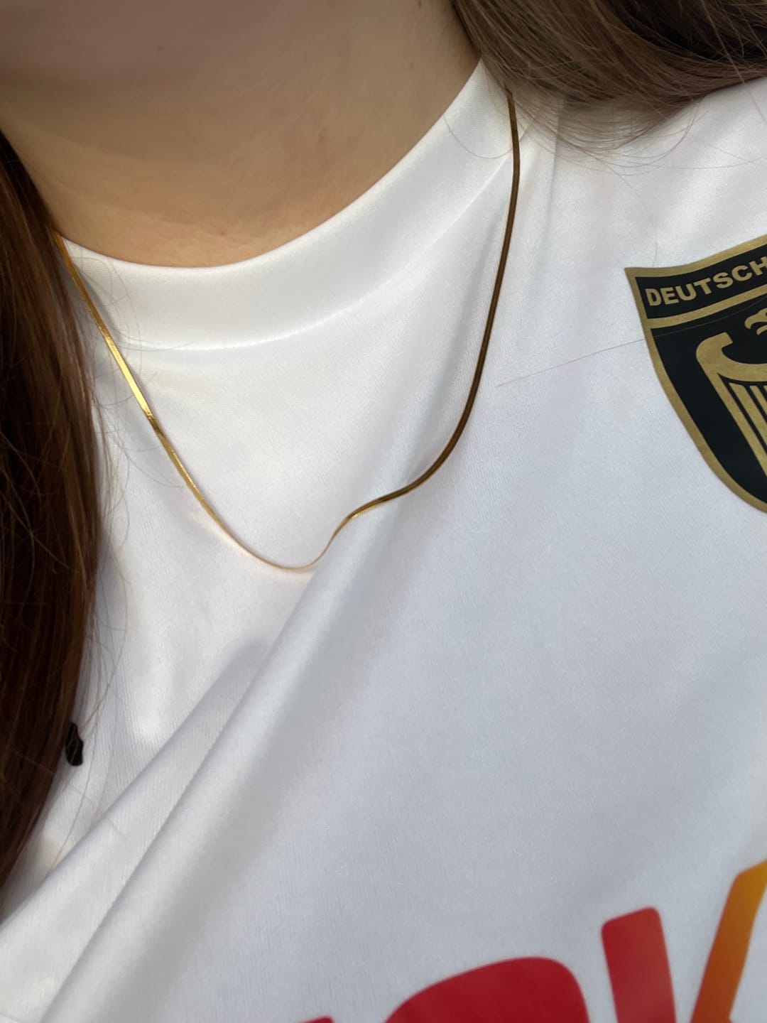 Customer photo review of Snake Skin Kette | 18K vergoldet