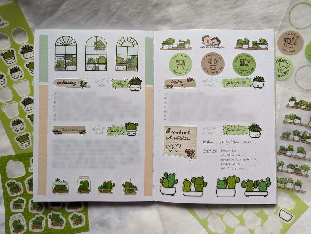 Customer photo review of Cozy Plants Variety Sticker Pack