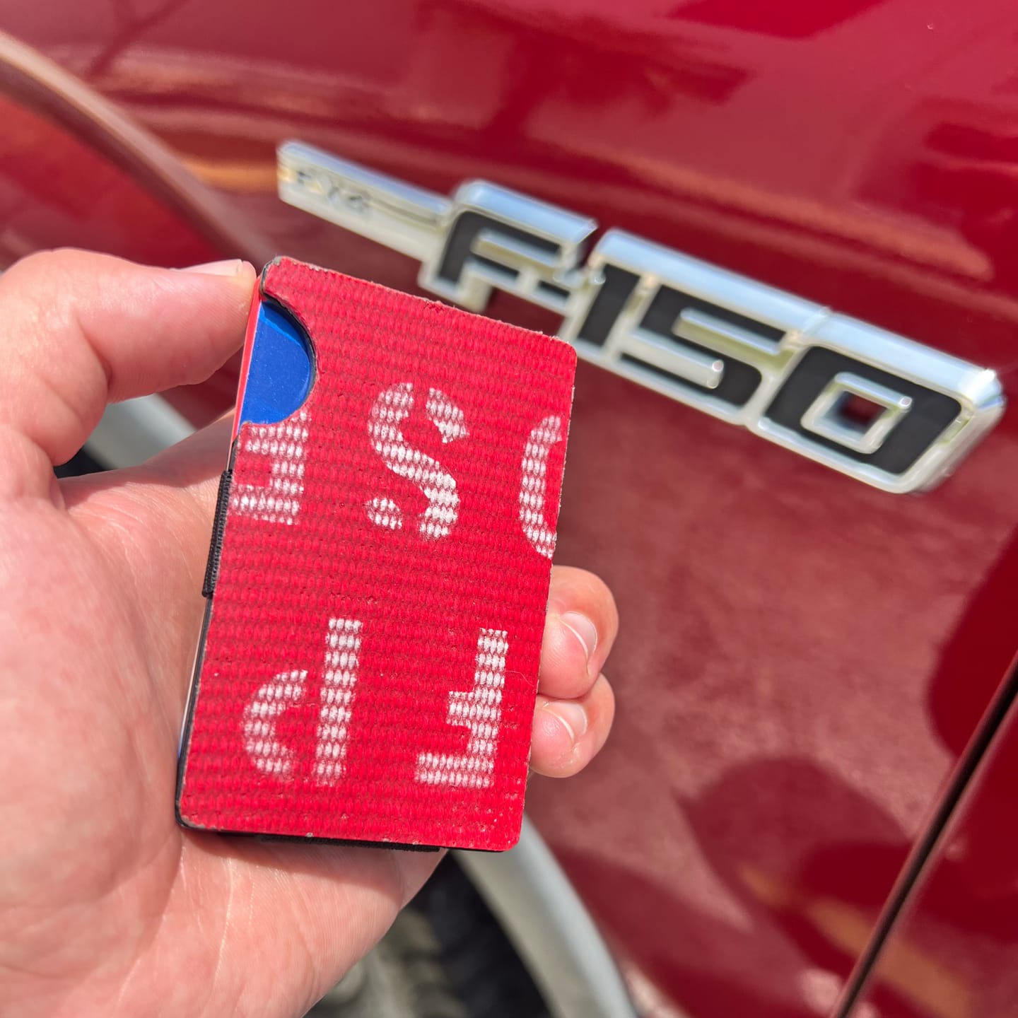 Customer photo review of The Blaze Wallet - Red