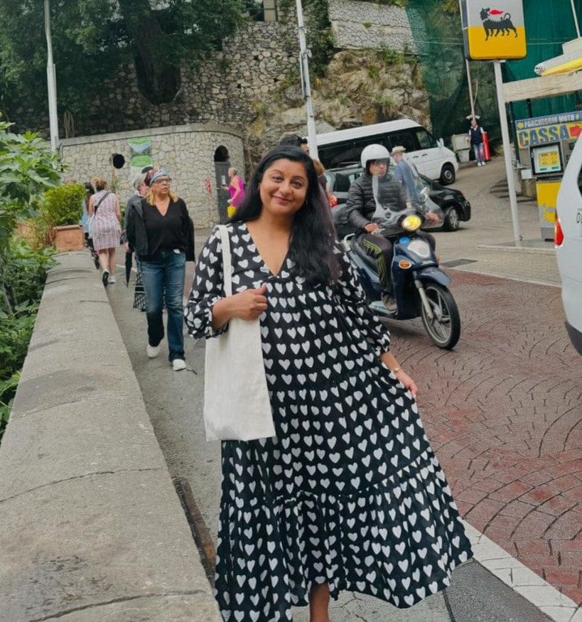 Customer photo review of Lover Black Modal Maxi Dress
