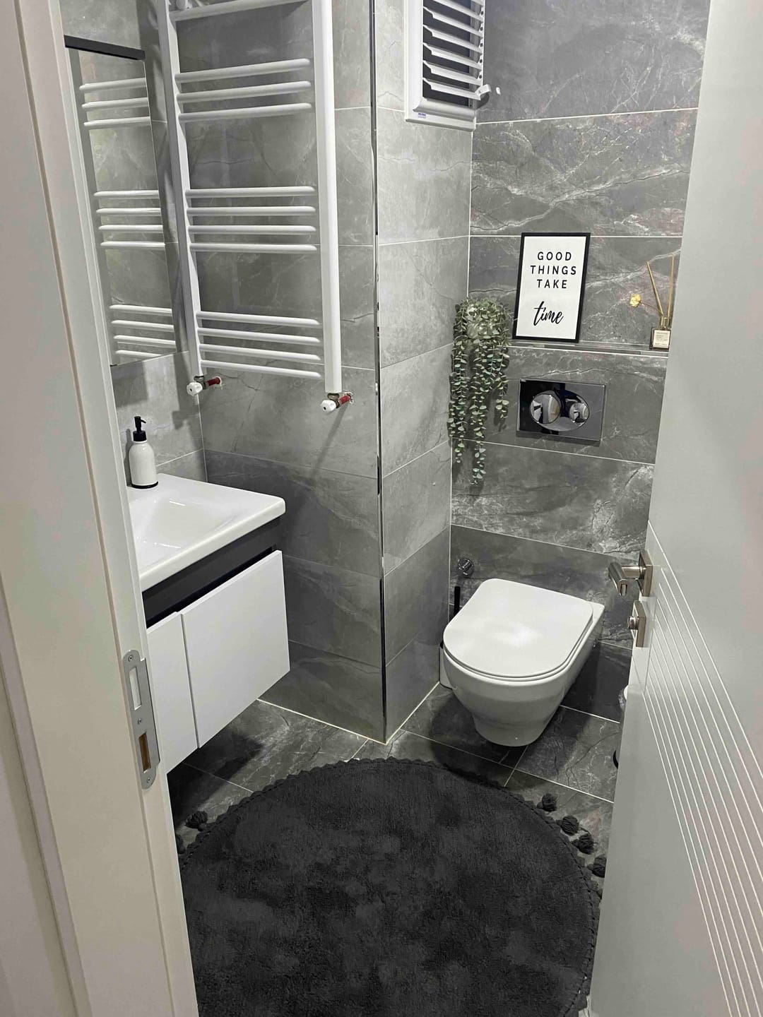 Customer photo review of Lowell Yuvarlak Banyo Paspası %100 Pamuk 100x100 Pembe