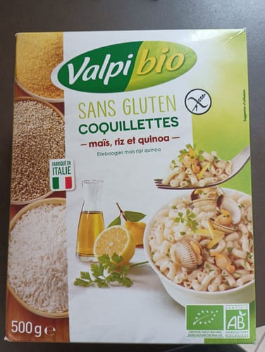 Customer photo review of Coquillettes sans gluten-Maïs Riz et Quinoa-500g-ValpiBio
