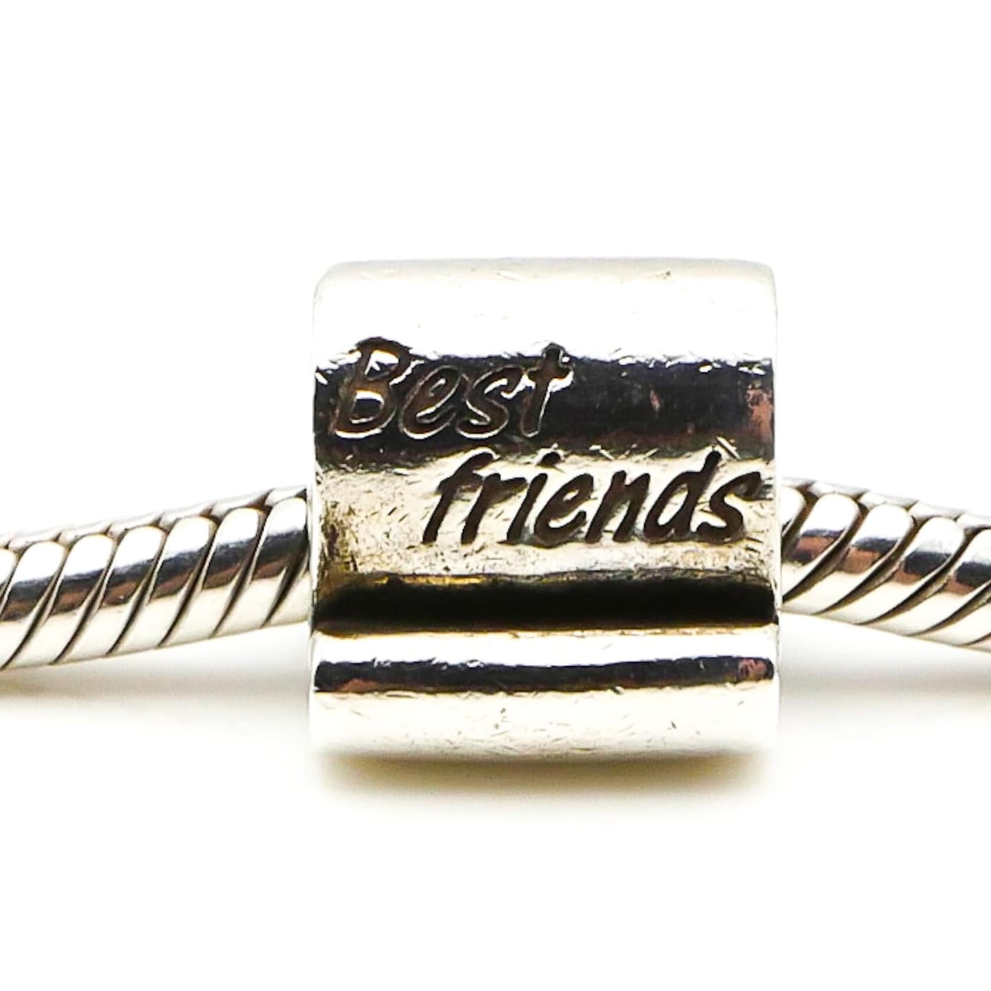 Customer photo review of PANDORA Best Friends Scroll Sterling Silver Charm