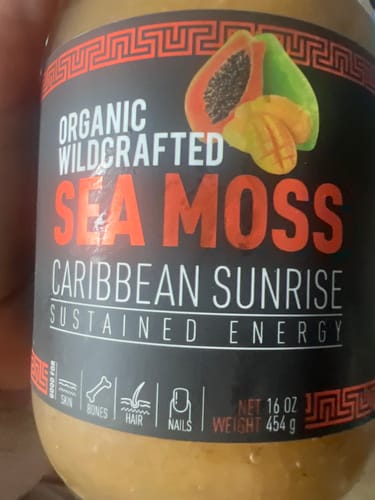 Customer photo review of Caribbean Sunrise Sea Moss Gel