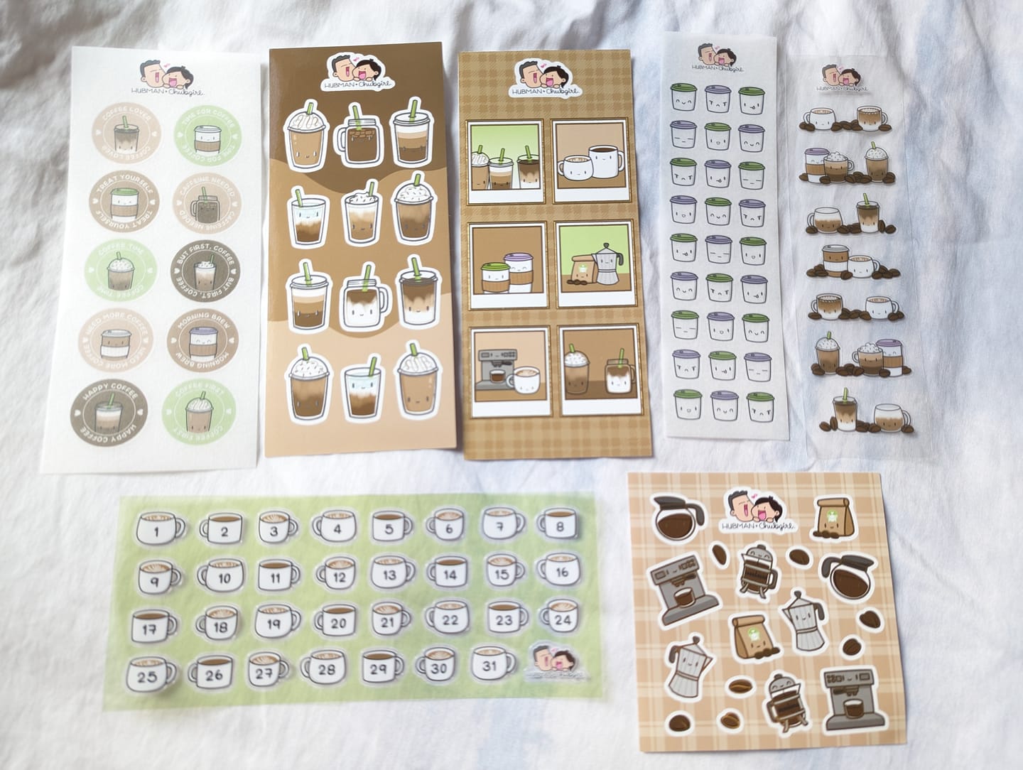Customer photo review of Coffee Lovers Variety Sticker Pack