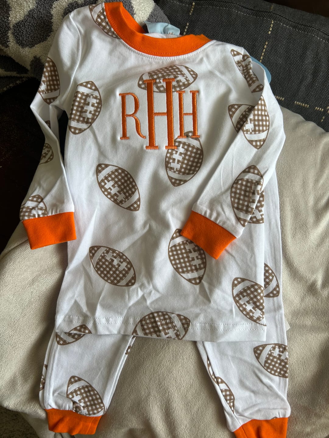 Customer photo review of Game Day Football Pajamas
