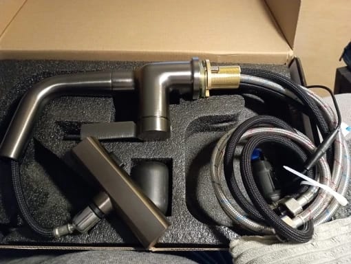 Customer photo review of Waterfall Temperature Digital Display Basin Faucet Lift Up Down Stream Sprayer Hot Cold Water Sink Mixer Wash Tap For Bathroom