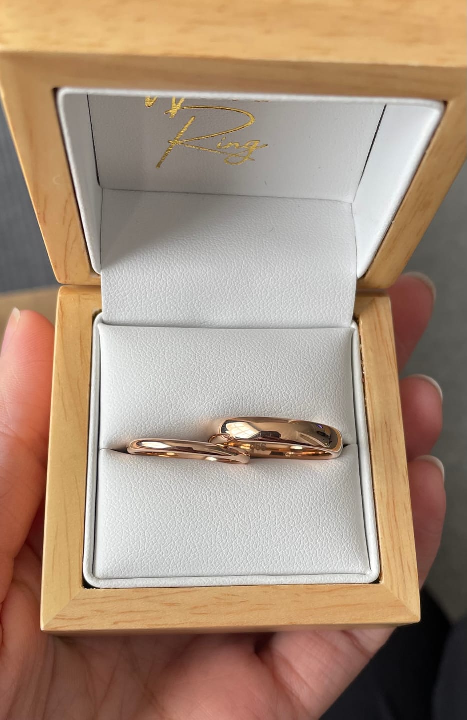 Customer photo review of Rose Gold Wonder Ring Set