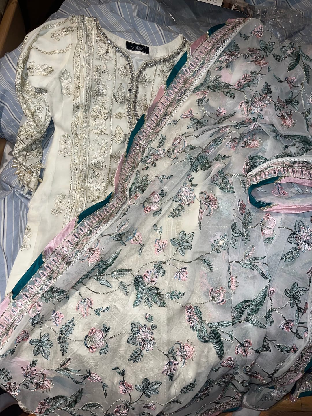 Customer photo review of Cemile 03-R - Readymade - Embroidered Chiffon Eid Collection by Gulaal 2023