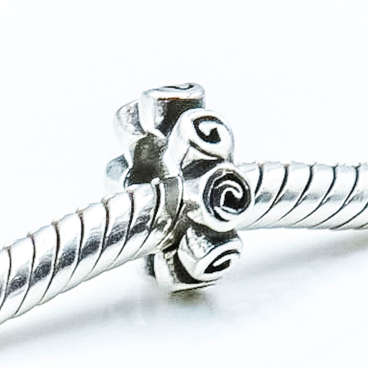 Customer photo review of PANDORA Silver Small Roses Sterling Silver Spacer Charm