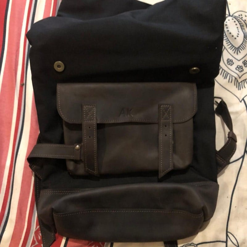 Customer photo review of Roll Top Backpack