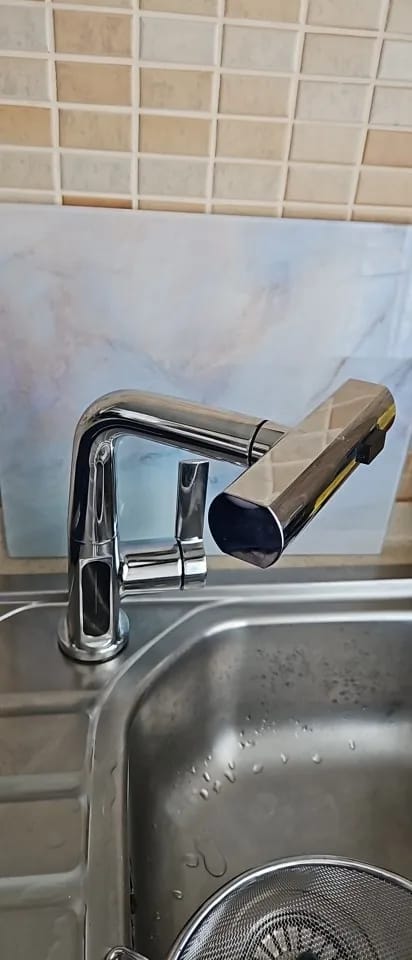 Customer photo review of Waterfall Temperature Digital Display Basin Faucet Lift Up Down Stream Sprayer Hot Cold Water Sink Mixer Wash Tap For Bathroom
