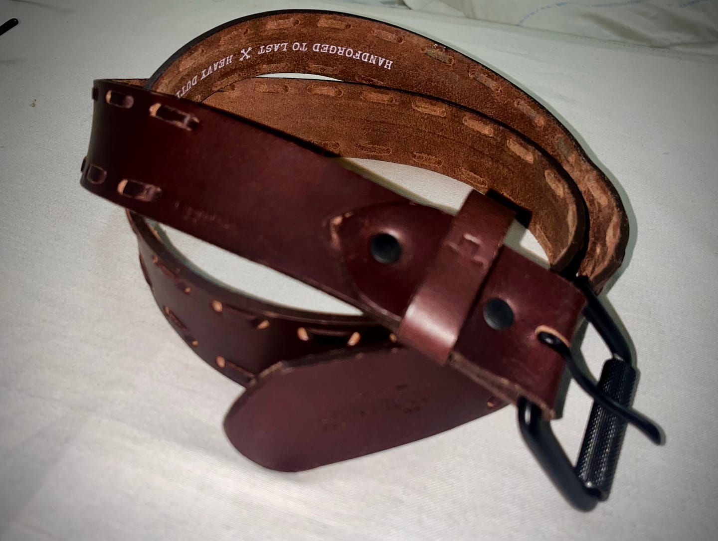 Customer photo review of bronco belt vintage tan