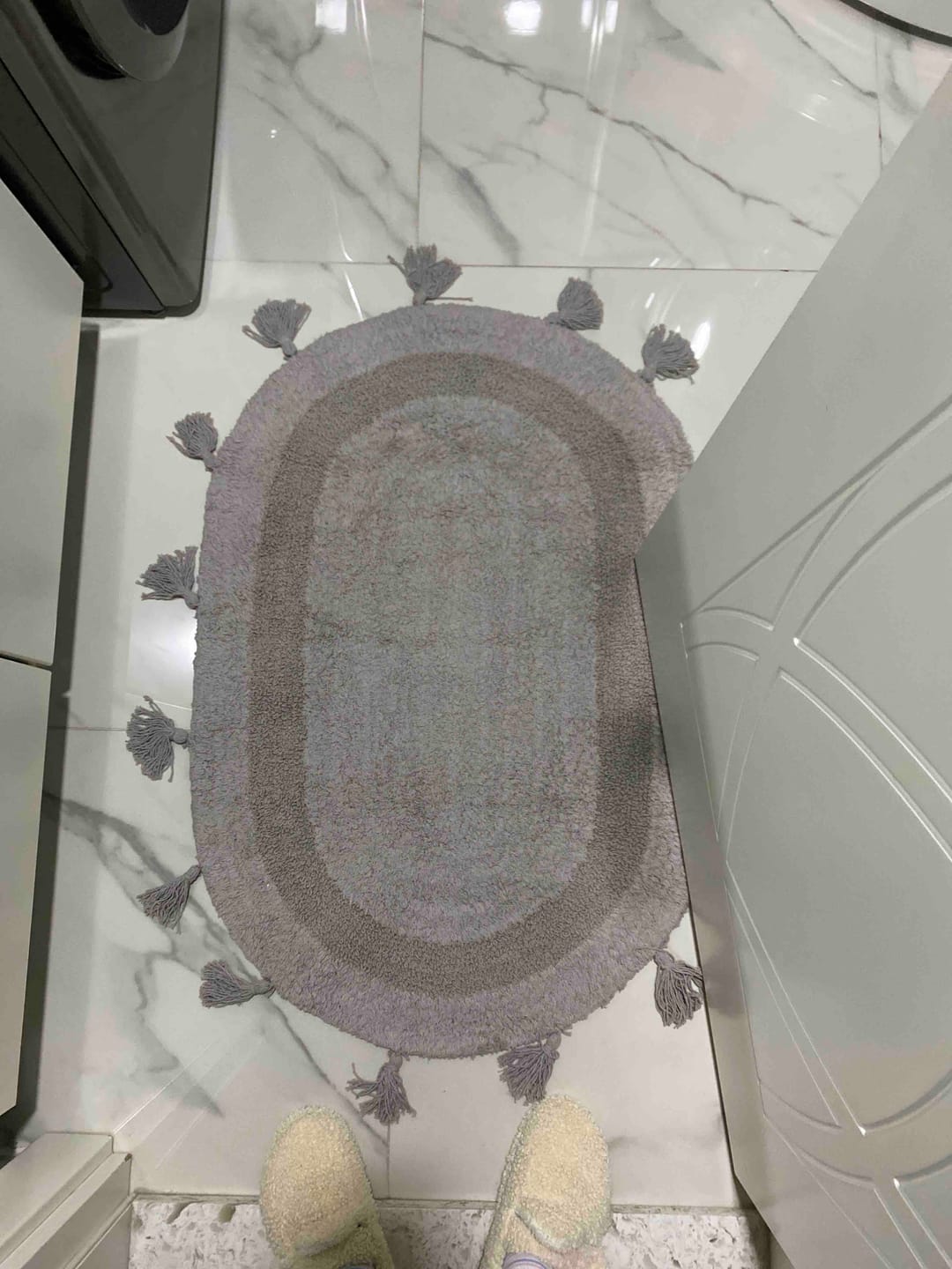 Customer photo review of Hana 2’li Takım Banyo Paspası %100 Pamuk 40x60 + 60x90 Gri