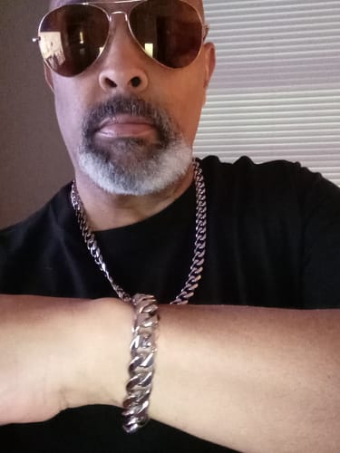 Customer photo review of 13mm Cuban Link Bracelet