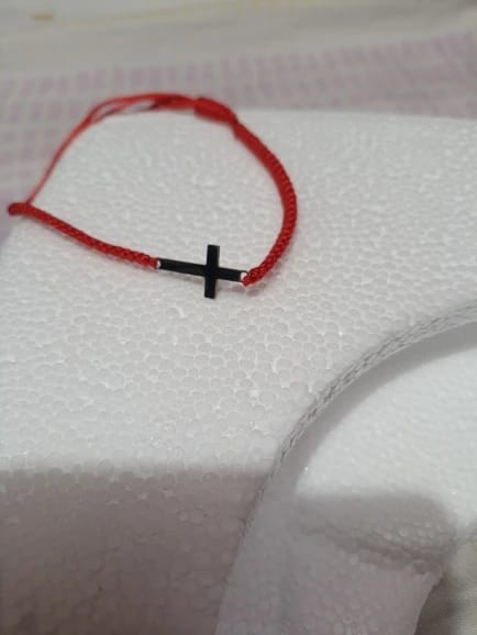 Customer photo review of Braided Cross Christian Bracelet
