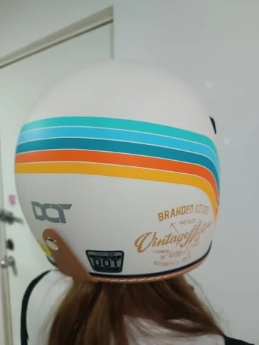Customer photo review of Retro Motorcycle Open Helmet