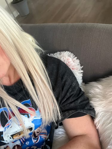 Customer photo review of [New Color]Full Shine Seamless Injection Tape In Hair Extensions Dark Blonde (#9A/10/800)