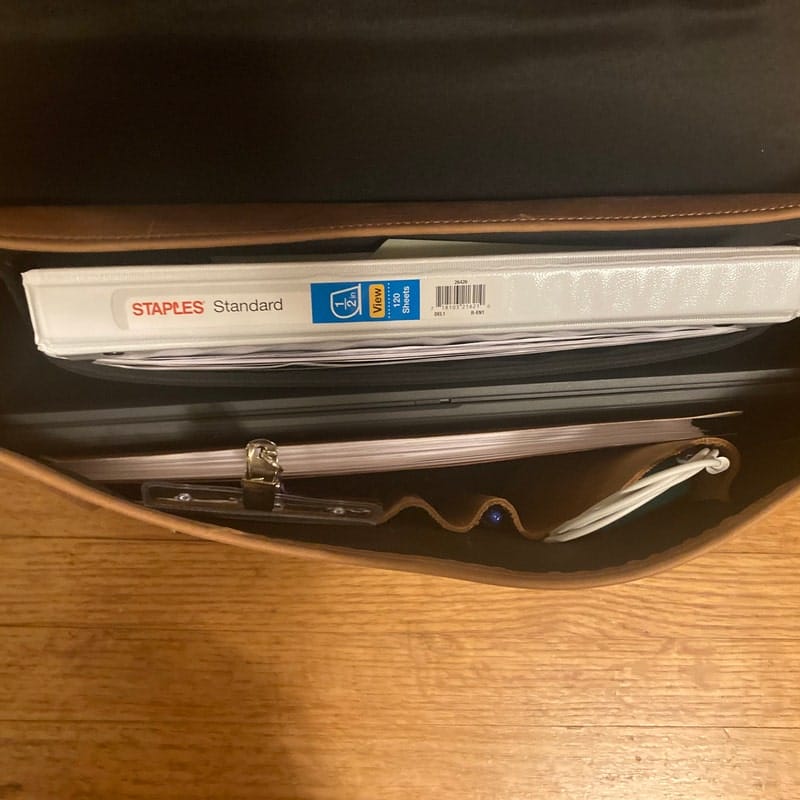 Customer photo review of Briefcase Bag Lora