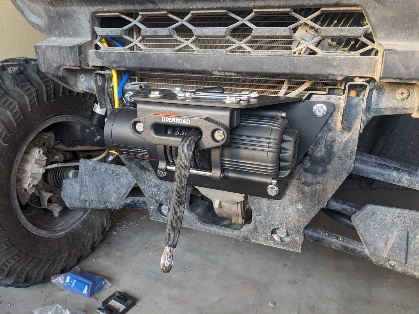 Customer photo review of OPENROAD 4500lbs ATV/UTV Winch with Synthetic Rope and Wireless Remotes