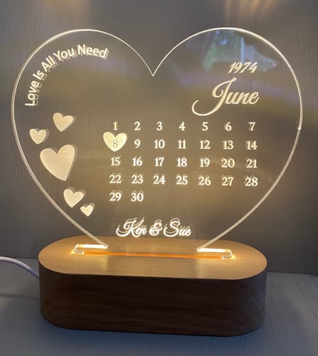Customer photo review of Best Day Ever - Heart Lamp