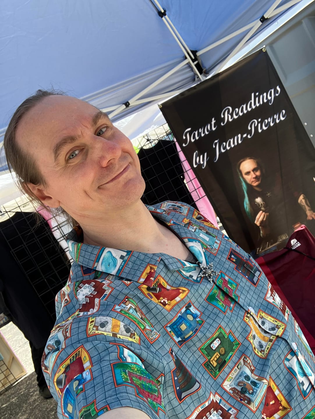 Customer photo review of Murder Mystery Board Game Button Up Shirt