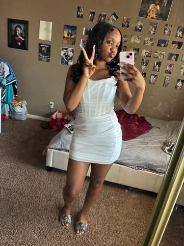 Customer photo review of Larissa Corset Dress (WHITE)