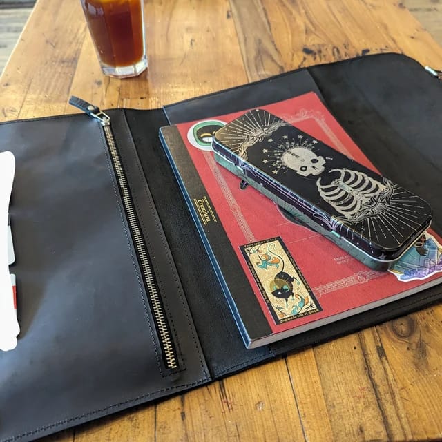 Customer photo review of Notebook Cover with Shoulder Strap