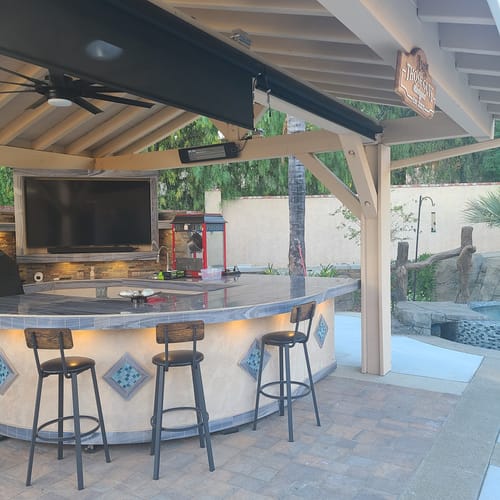 Customer photo review of SmartWings Motorized Outdoor Shades 5% Openness