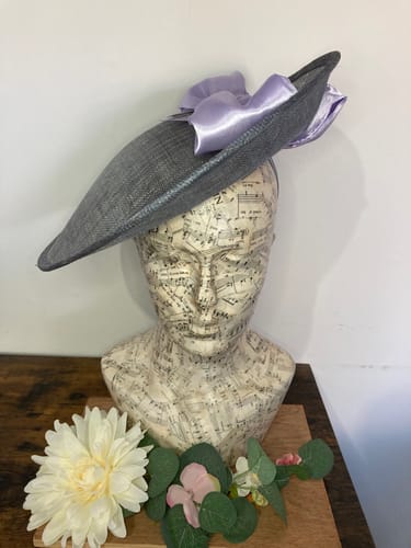 Customer photo review of Sinamay Up brim Fascinator Base 35cm HA044