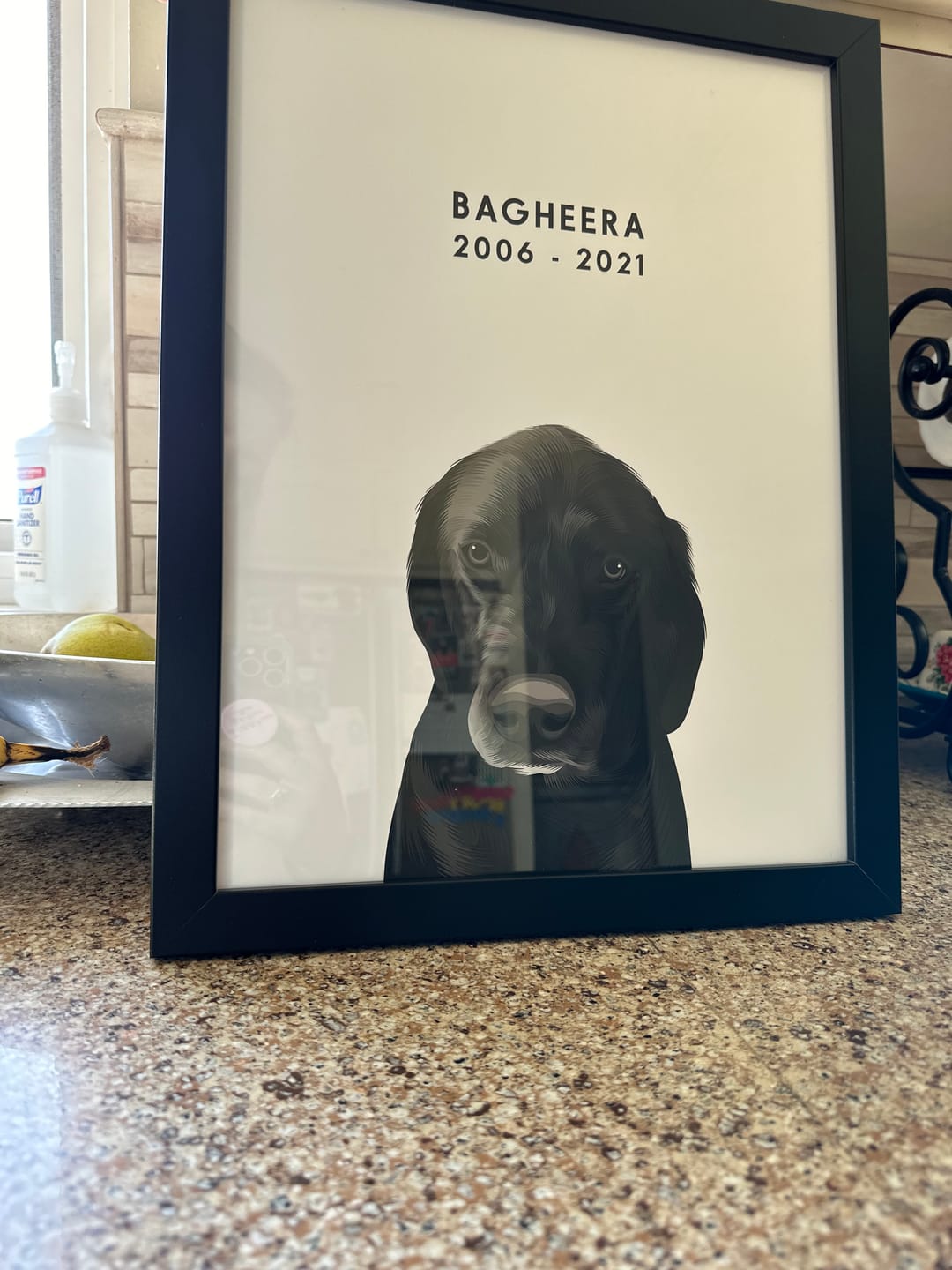 Customer photo review of Custom Memorial Pet Portrait