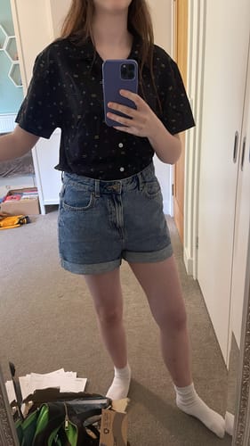 Customer photo review of Math Symbols Black Button Up Shirt