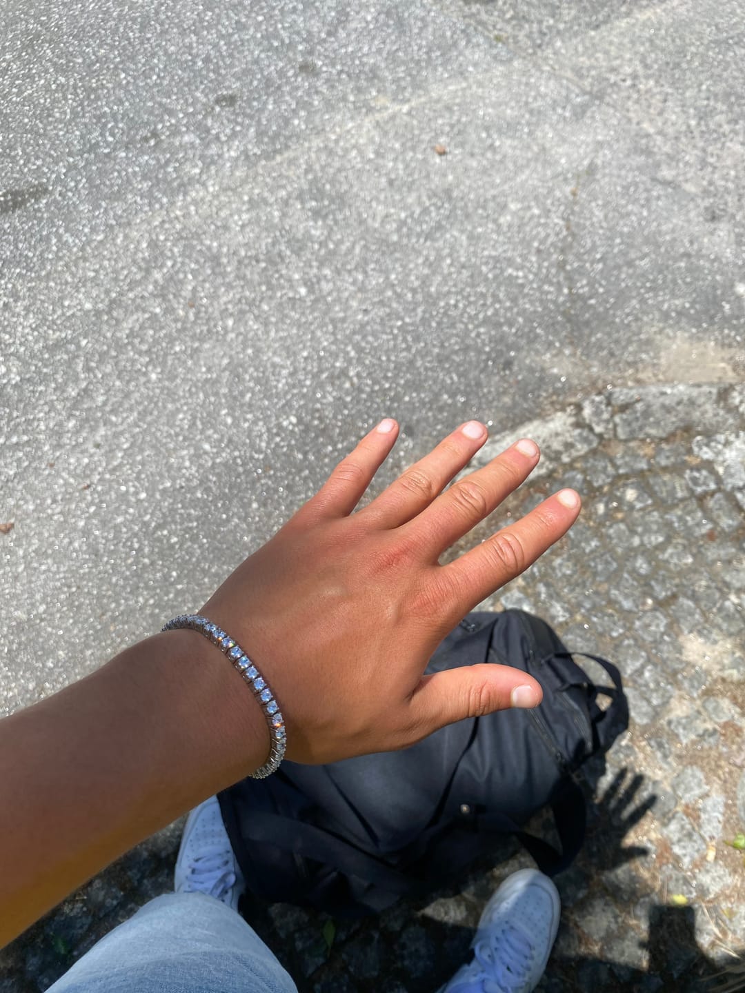 Customer photo review of TENNISBOY BRACELET. - 4MM WHITE GOLD