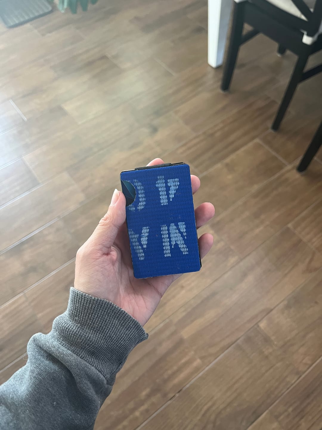 Customer photo review of The Blaze Wallet - Blue