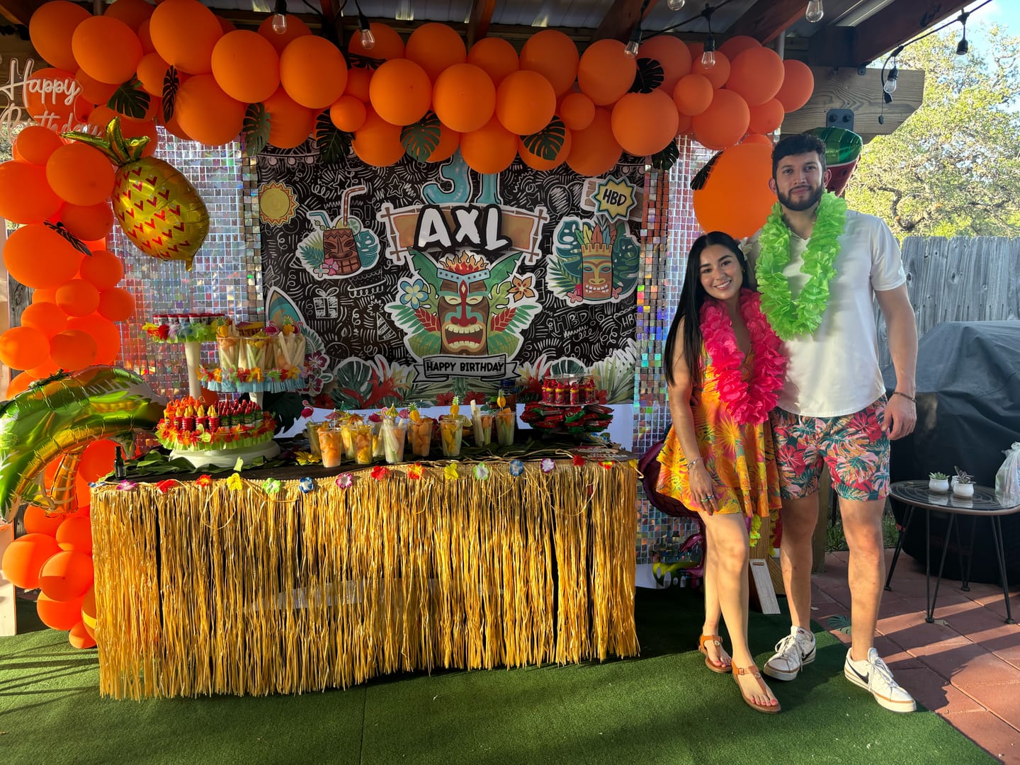 Customer photo review of Personalized Party Banner Hawaii 3