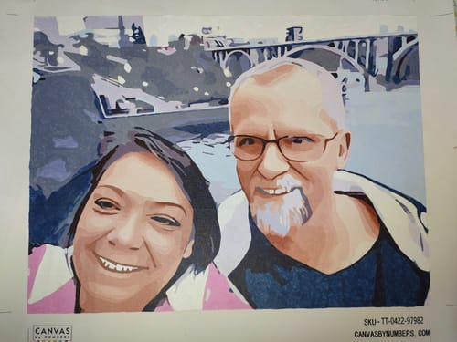 Customer photo review of Custom Paint by Numbers Kit for Personalized Artwork