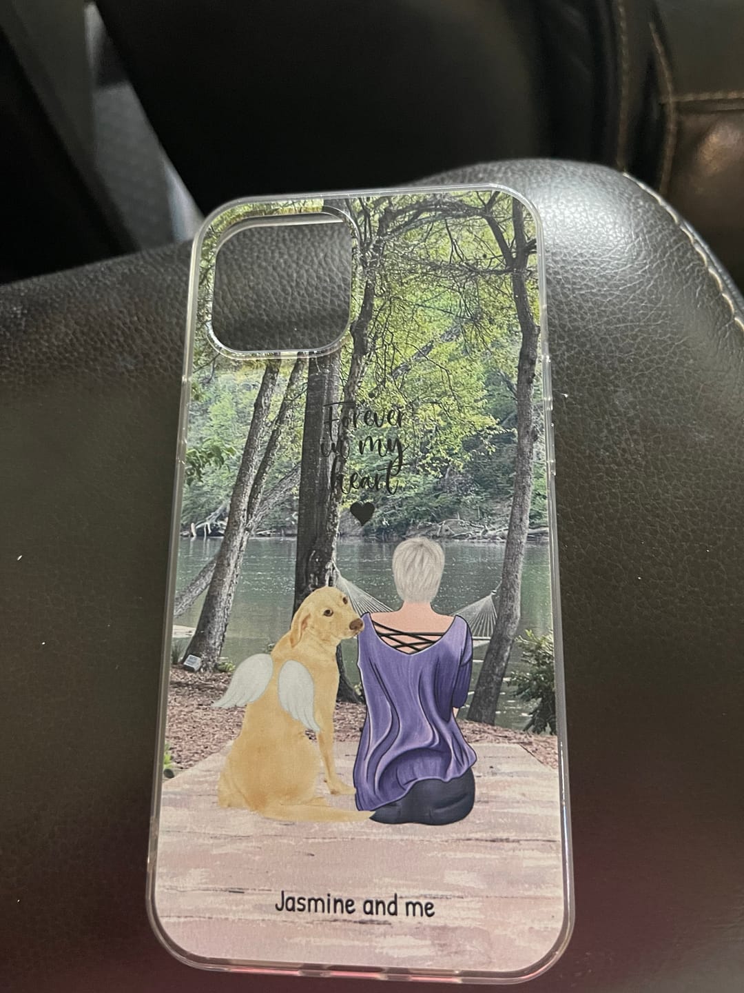 Customer photo review of Together with my pet - Personalized phone case