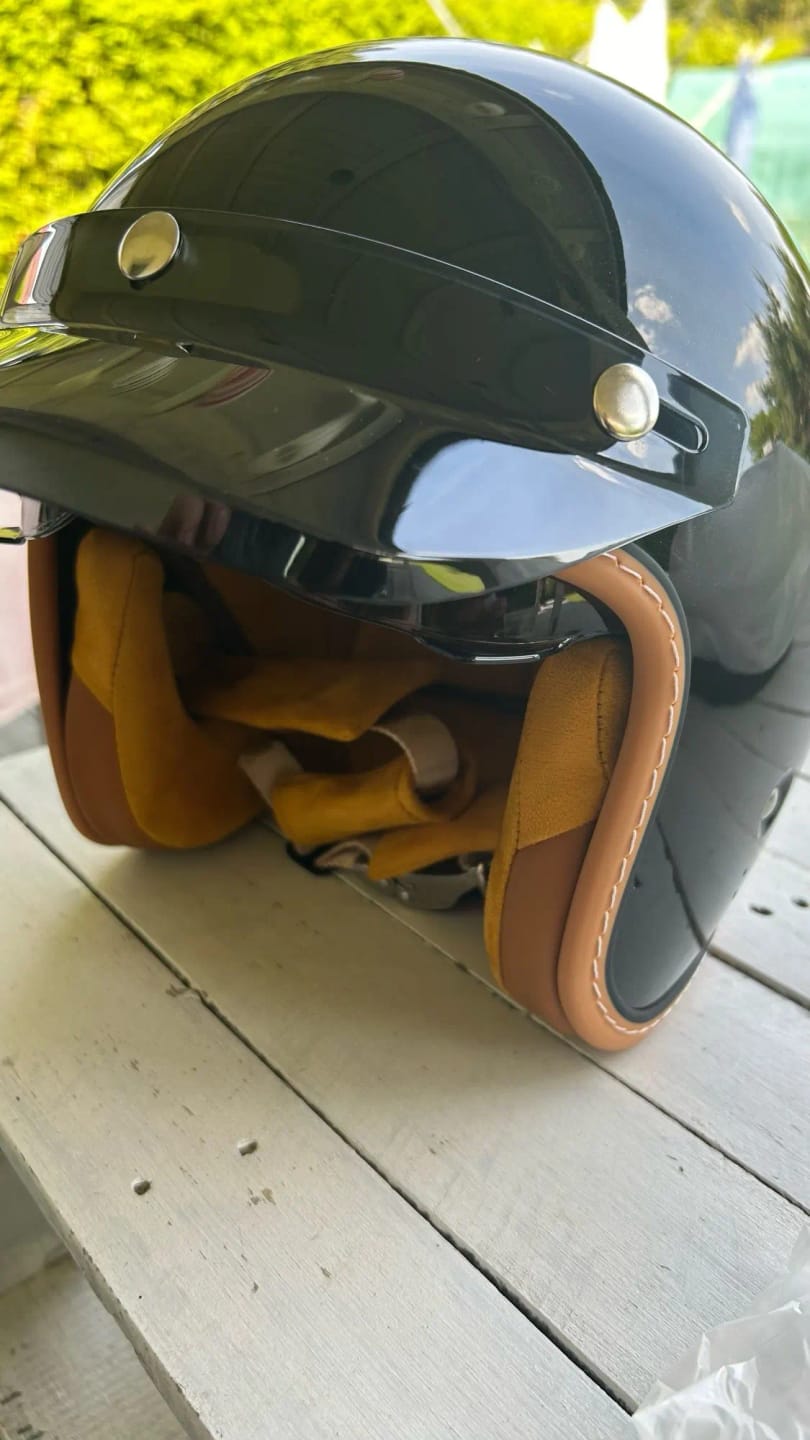 Customer photo review of Retro Motorcycle Open Helmet