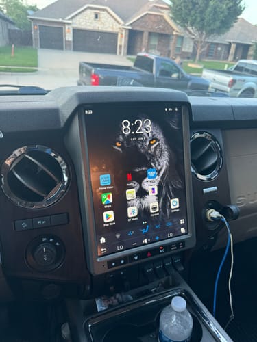 Customer photo review of Ford F250/350/450/650 2011-2016 — 12.1" Tesla-Style Apple Carplay Screen