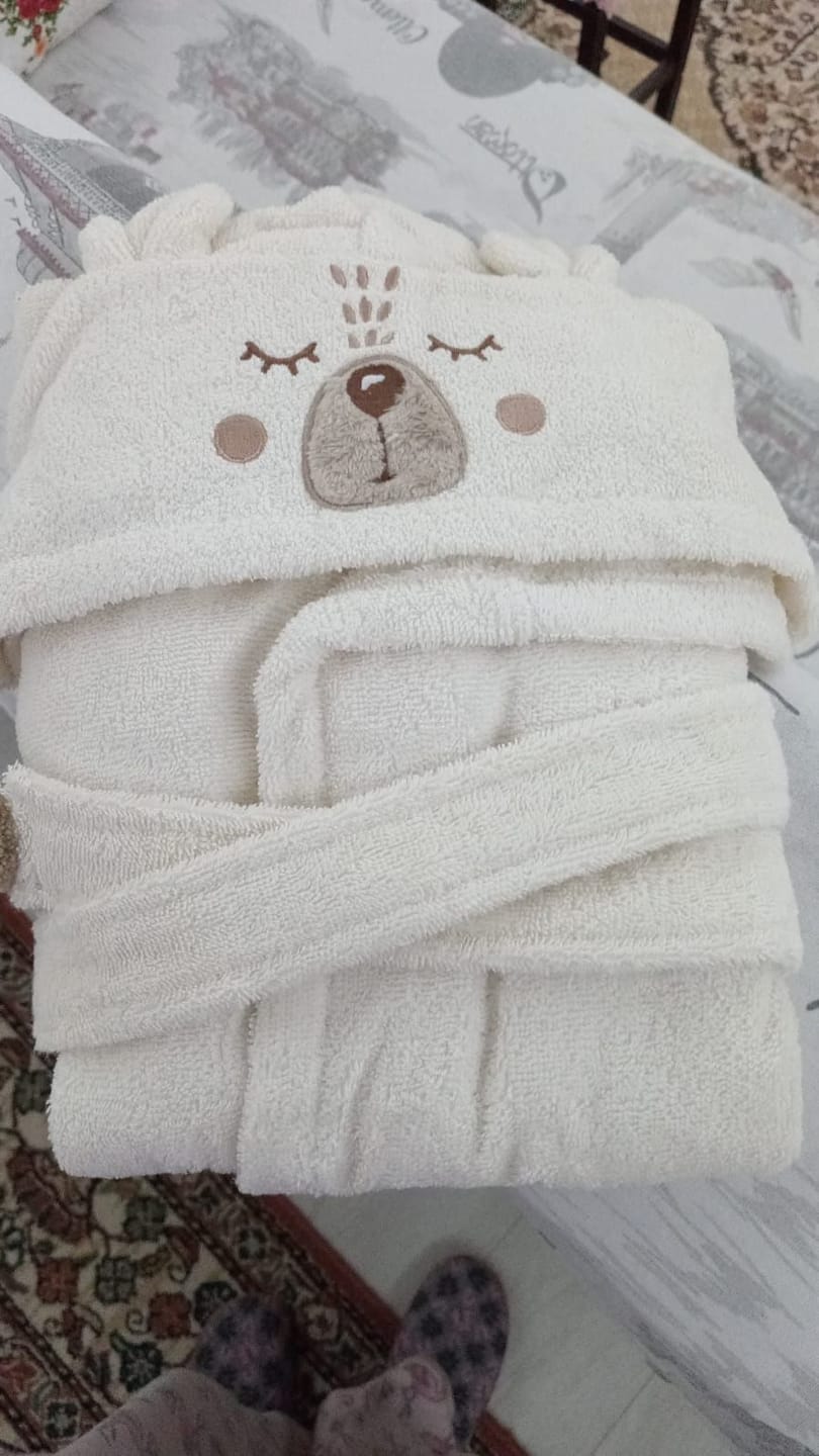 Customer photo review of Teddy %100 Pamuk Çocuk Bornoz
