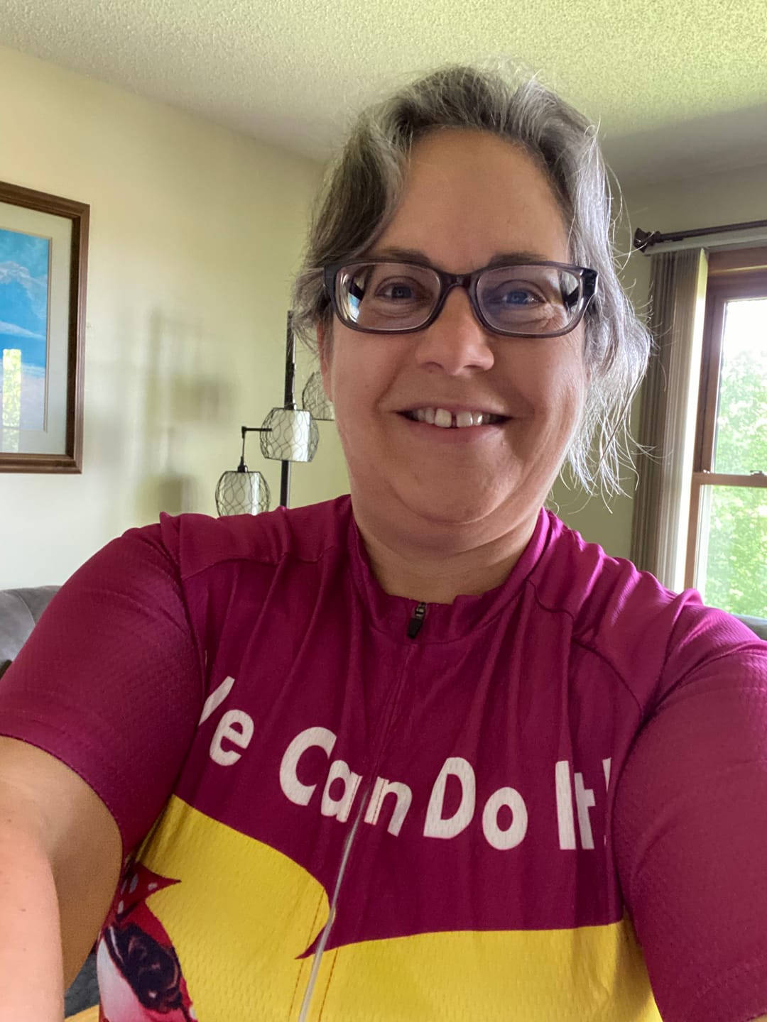Customer photo review of We Can Do It - Pink Cycling Jersey