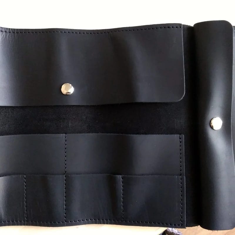 Customer photo review of Leather Paint Brush Roll