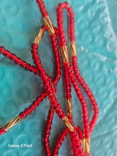 Customer photo review of Queeny Luxury African Waist Bead