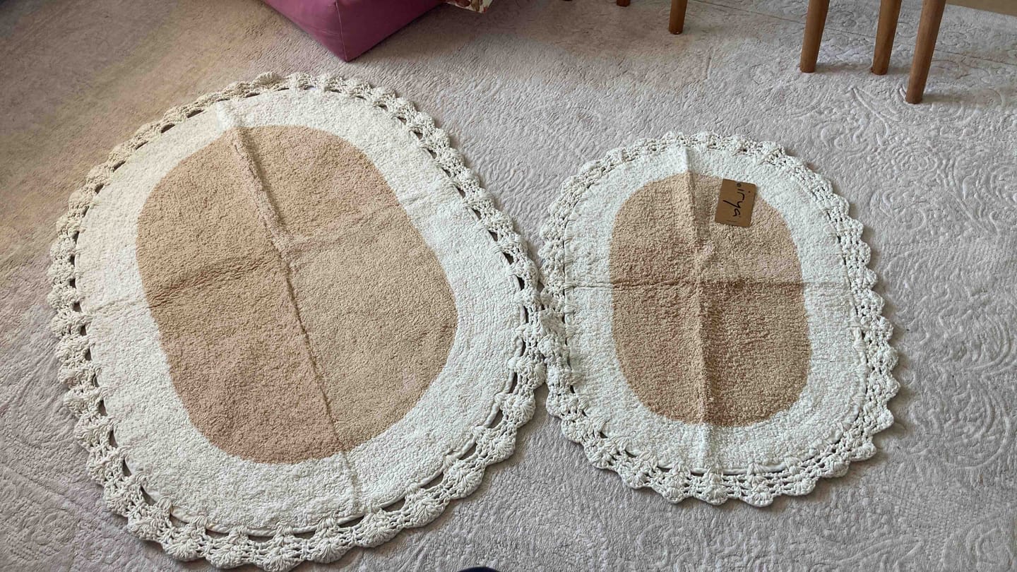 Customer photo review of Bianca 2’li Takım Banyo Paspası %100 Pamuk 40x60 + 60x90 Açık Gri