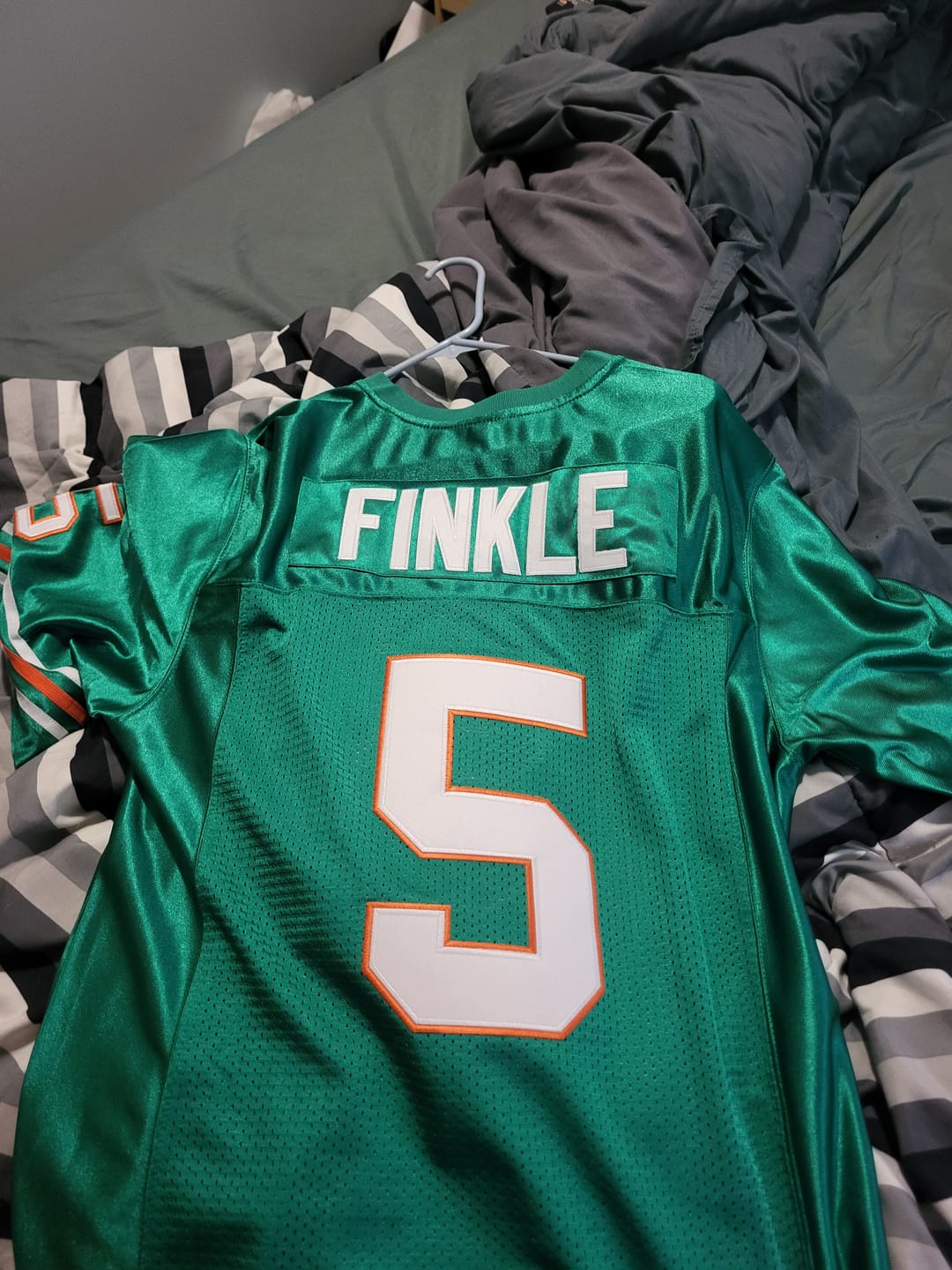Customer photo review of Ray Finkle Ace Ventura Pet Detective Football Jersey