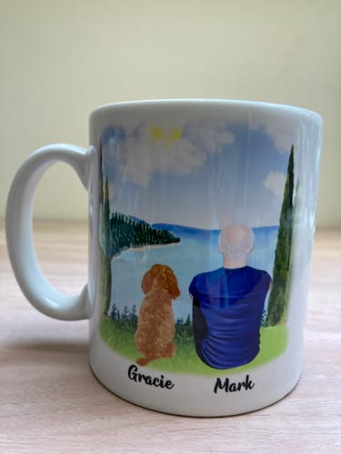 Customer photo review of Man & Dogs - Best Dog Dad Ever Personalised Mug
