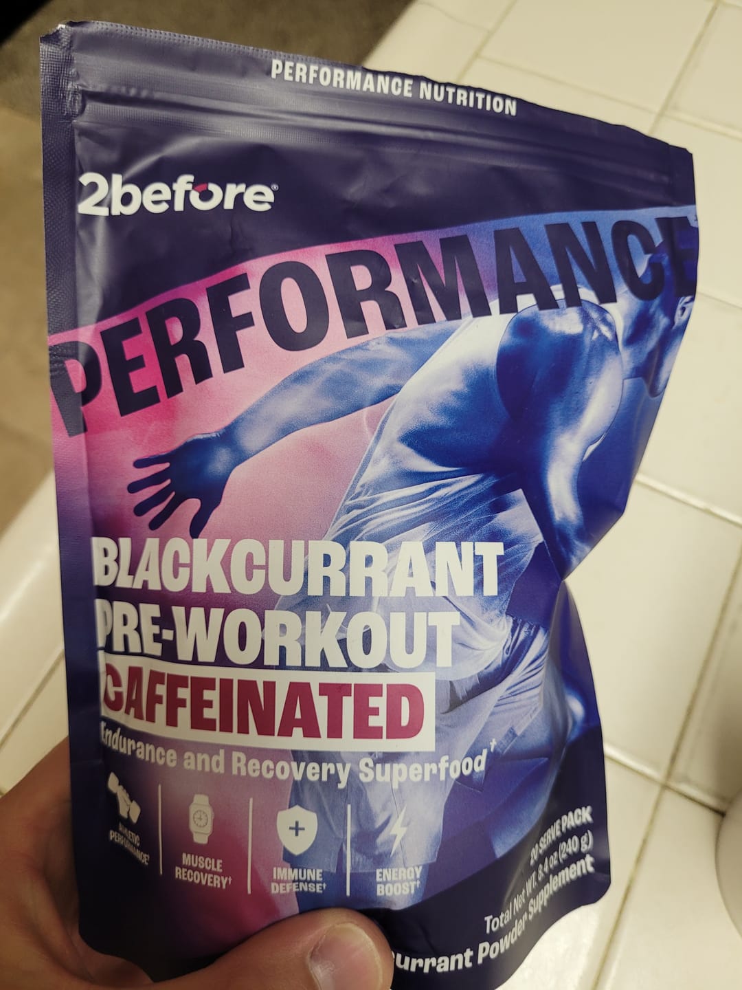 Customer photo review of Blackcurrant Pre Workout - Caffeinated