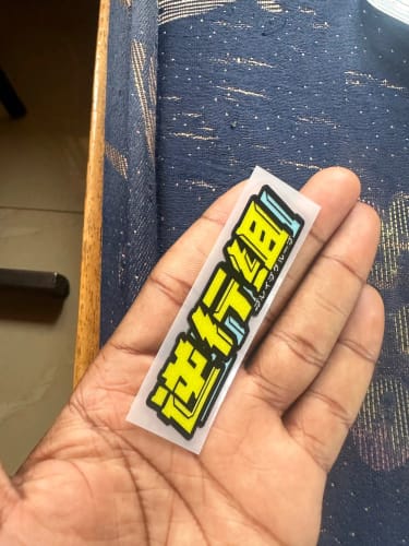 Customer photo review of JDM Writing Car Decal