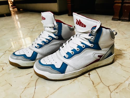 Customer photo review of COSMOS White Sky Men's High Top sneaker