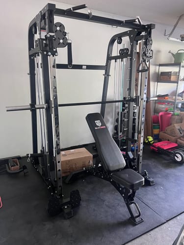 Customer photo review of MAJOR FITNESS All-In-One Home Gym Smith Machine Spirit B2